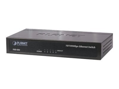 Planet FSD-503 5-Port Fast Ethernet Unmanaged Switch Blau
