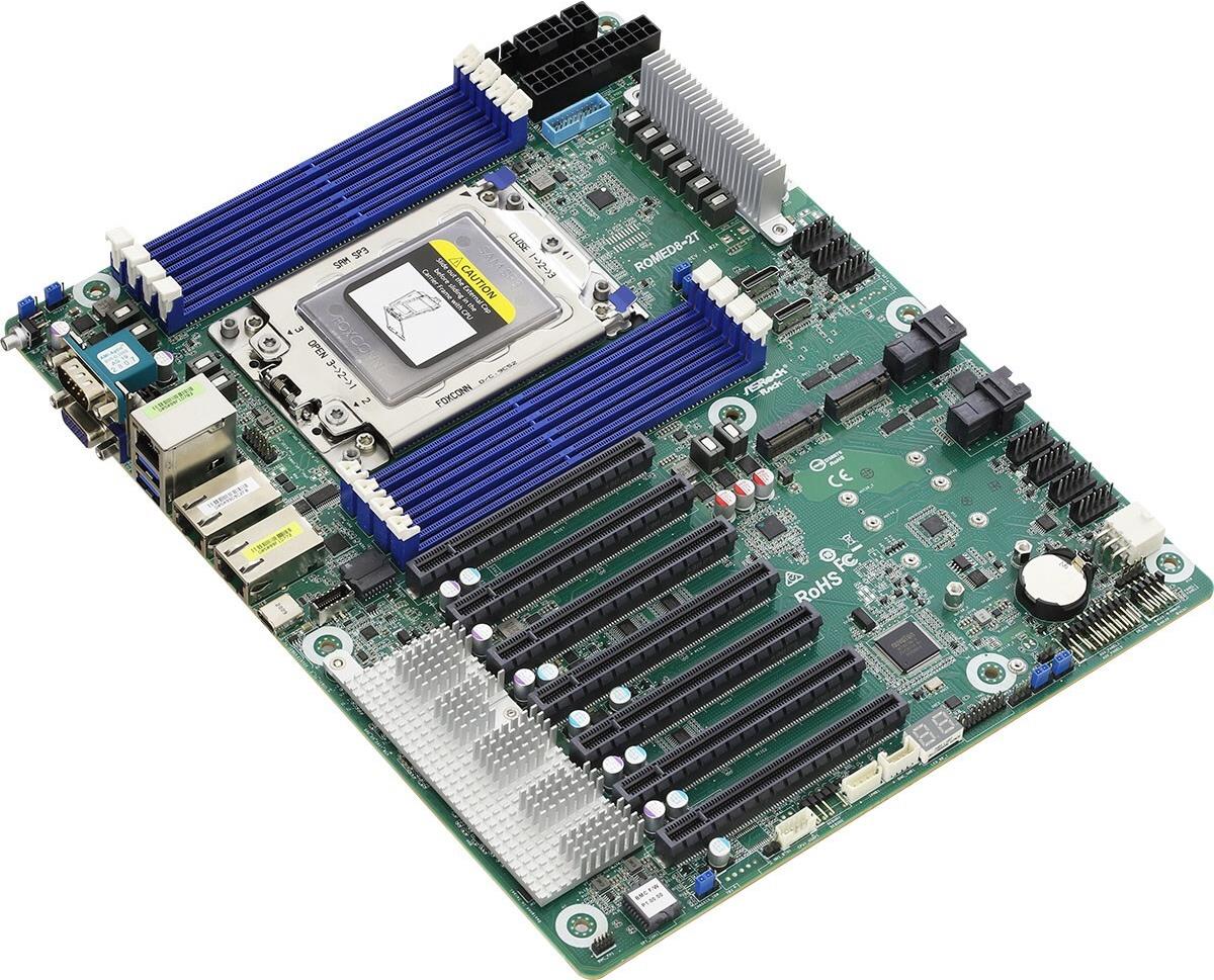 ASRock Rack ROMED8-2T Server-Mainboard ATX Socket SP3 AMD EPYC 8x DDR4 2x 10GbE
