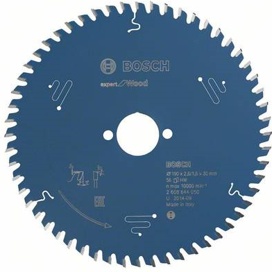 Bosch Kreissägeblatt Expert for Wood, 190 x 30 x 2,6 mm, 56 (2608644050)