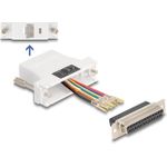 Delock D-Sub 25 Pin Buchse zu RJ45 Montagesatz weiß (67117)
