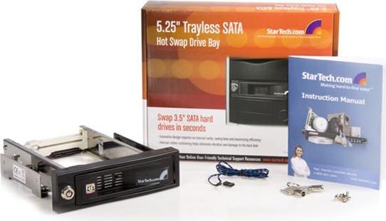 StarTech.com HSB100SATBK 3.5" SATA Hot-Swap Wechselrahmen 5.25" Schwarz