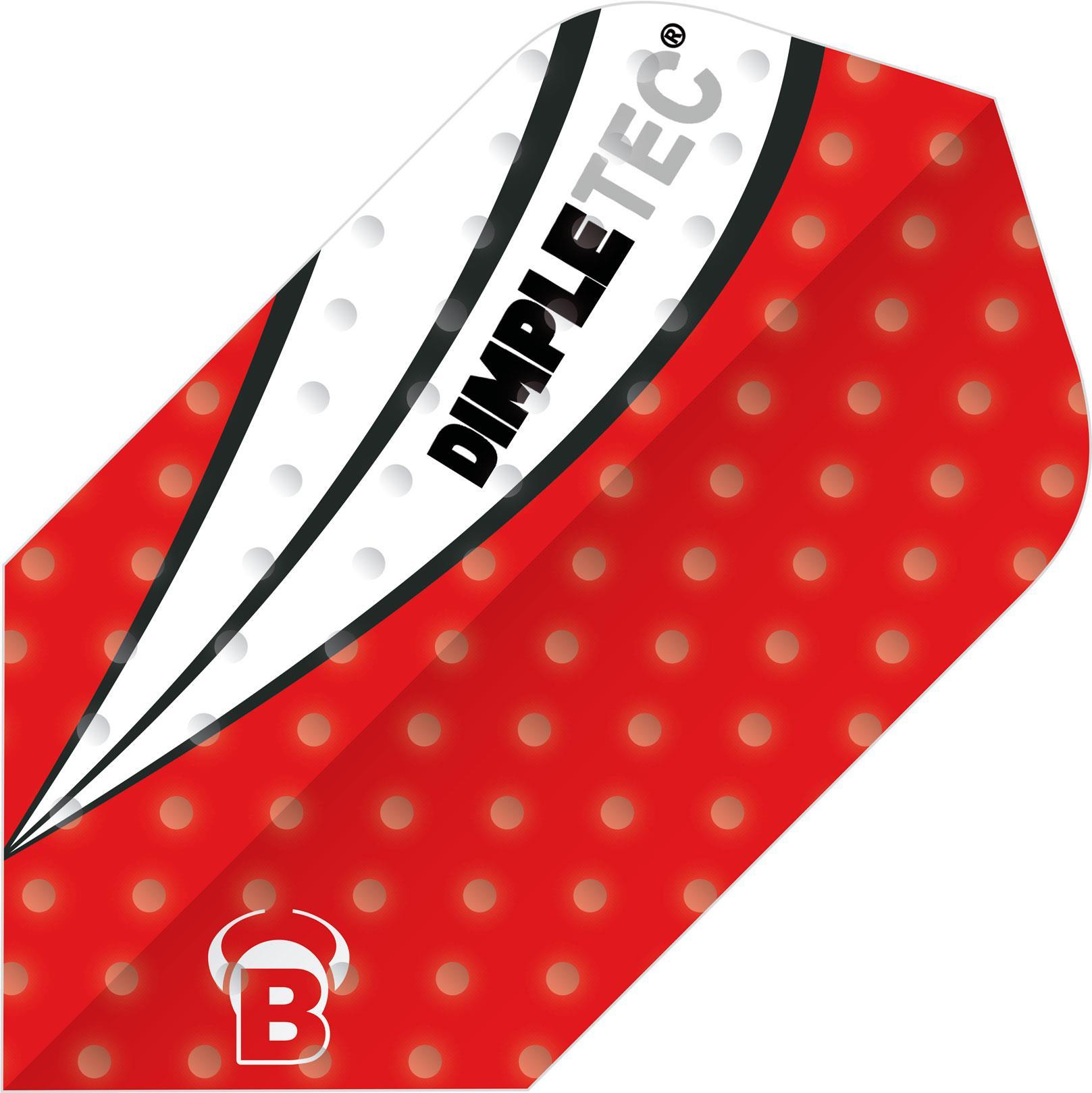 BULL'S 12 BULL'S Dimpletec Red Flights Slim Shape Slim (50264)