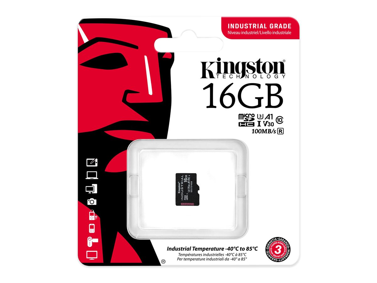 Kingston Industrial SDCIT2 16 GB microSDHC Schwarz