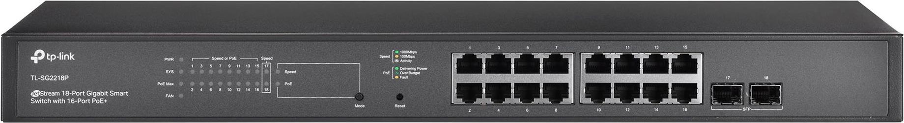 TP-LINK TL-SG2218P 16-Port Gigabit L2 Sm. Switch PoE+ 2x SFP+