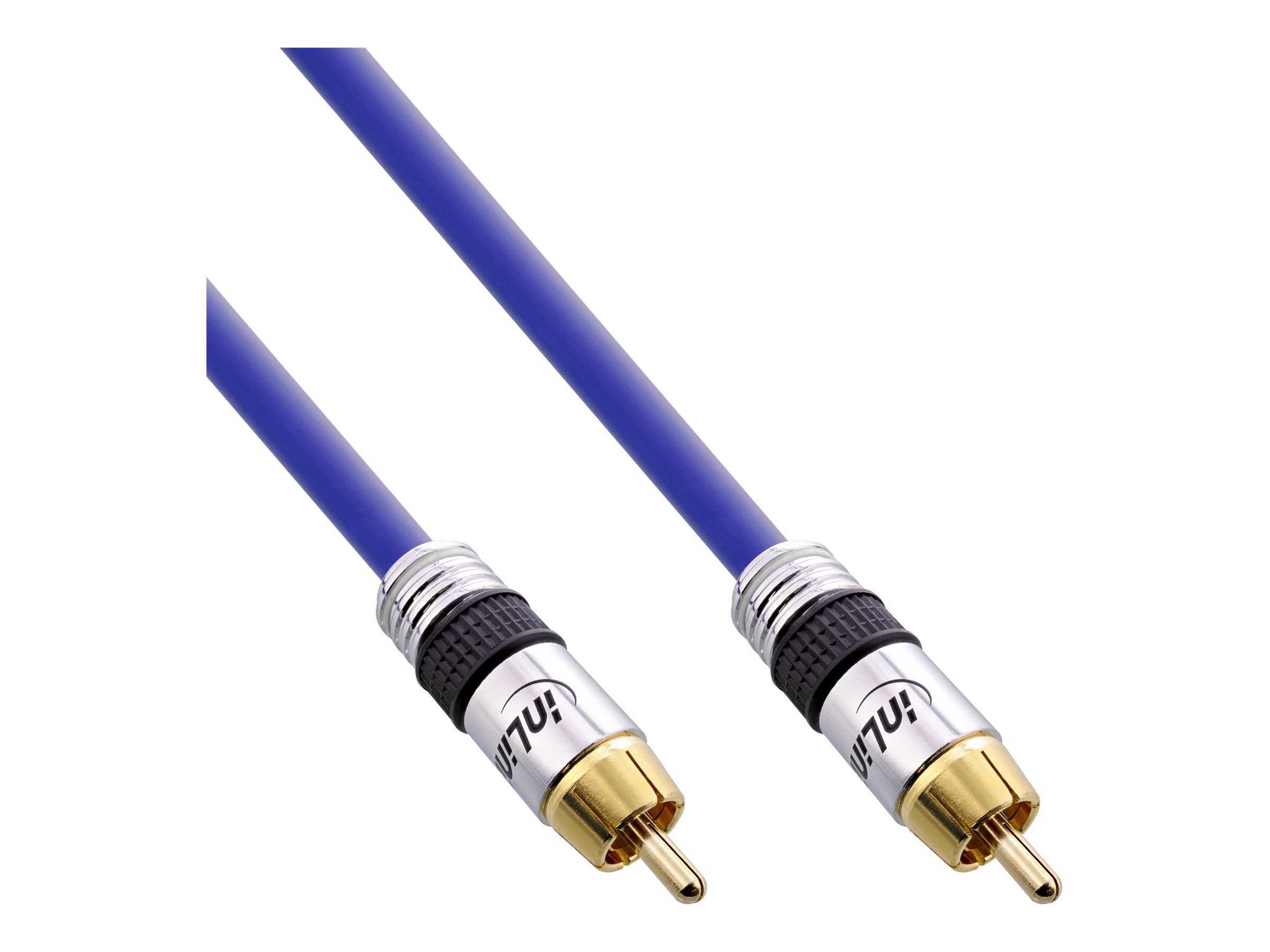 InLine Premium Cinch Audiokabel RCA Stecker/Stecker 15 m Blau