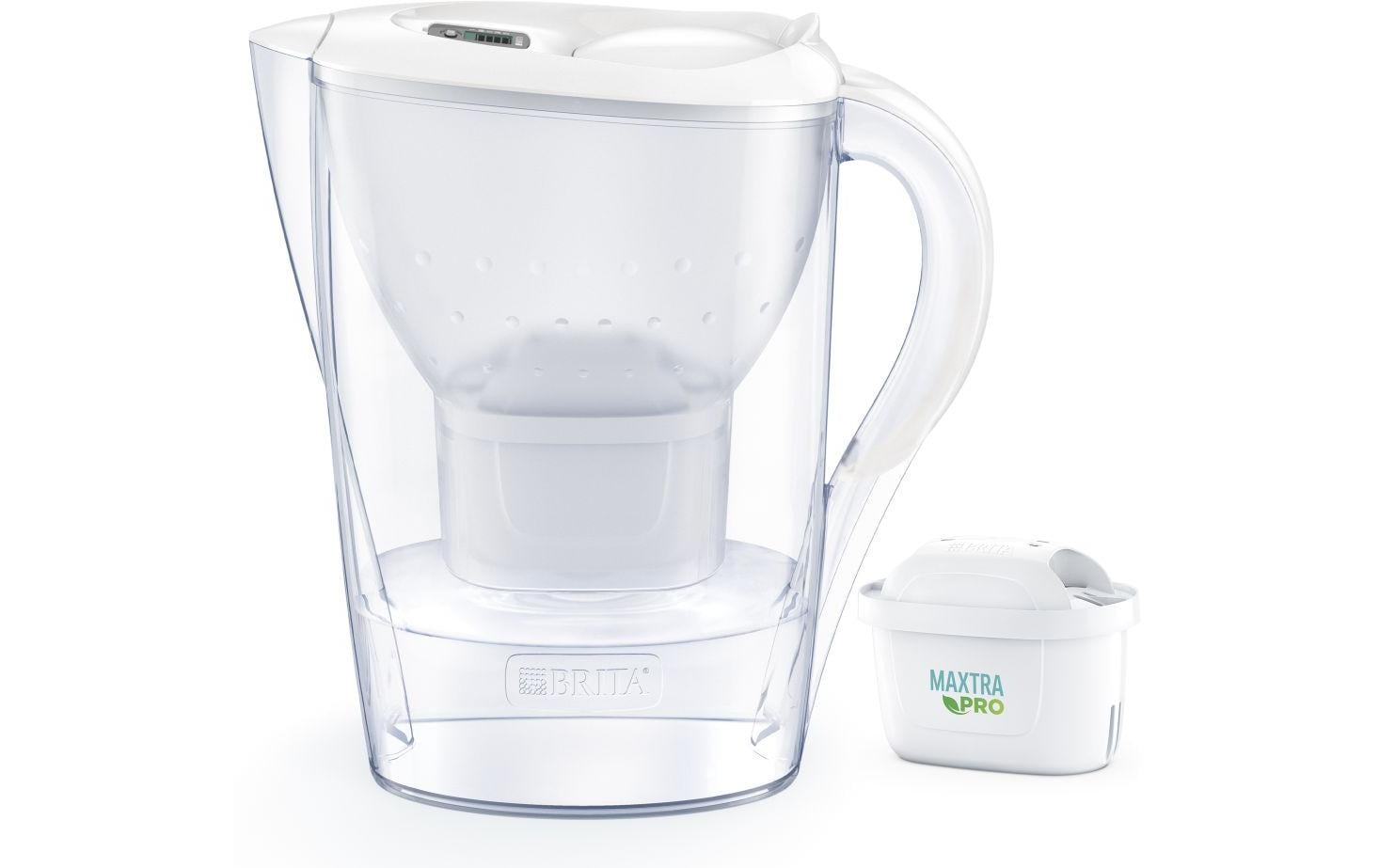 BRITA Marella Wasserfilterkanne 2,4 l inkl. MAXTRA PRO ALL-IN-1 Kartusche Weiß