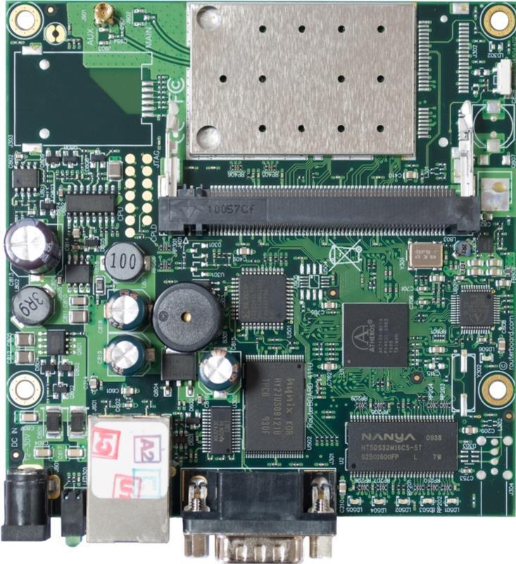 MikroTik RouterBOARD 411 with 300MHz Atheros CPU, 64MB RAM, 1x LAN, 1x miniPCI, WLAN (ROUTERBOARD 411AR-R)