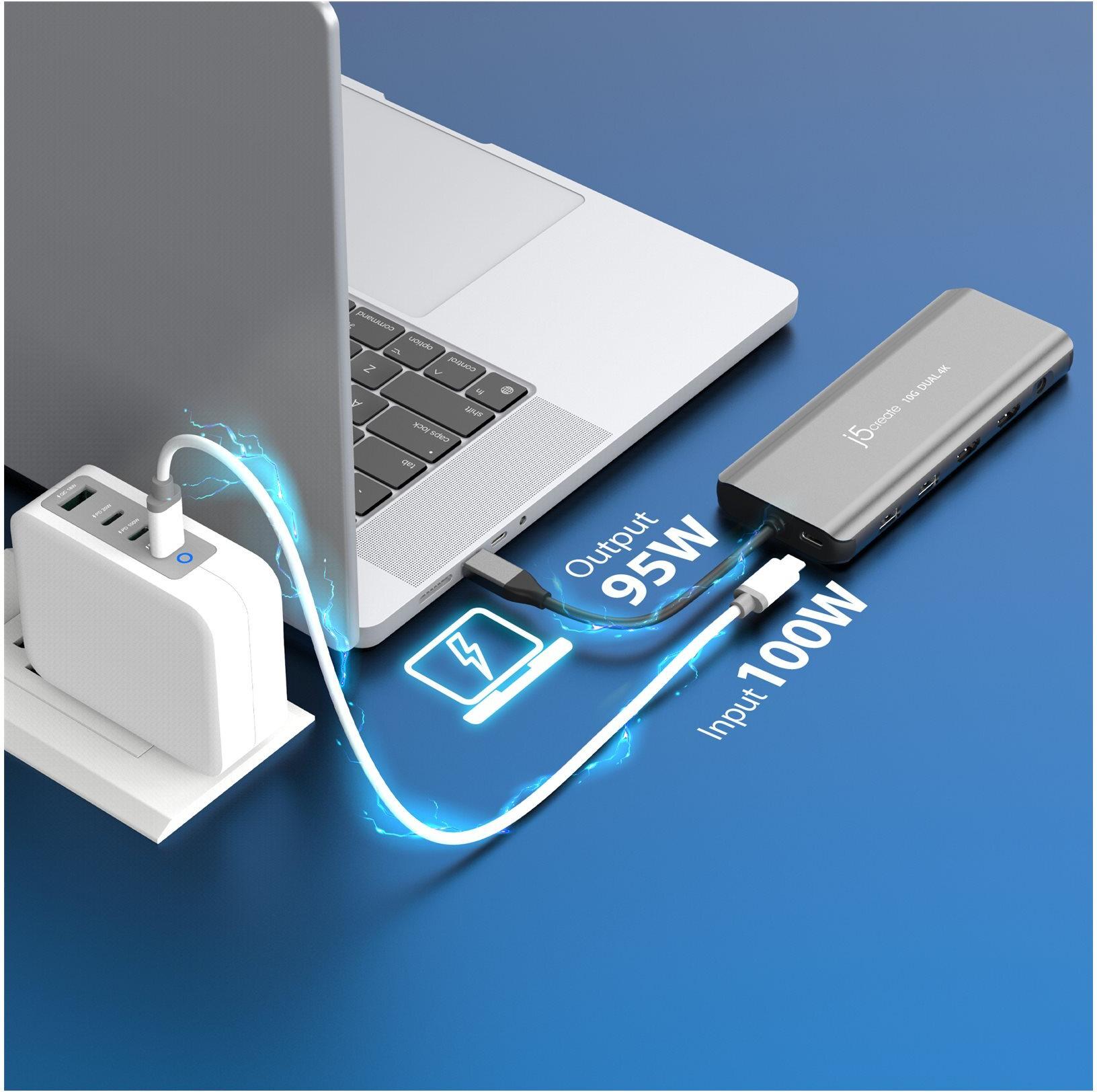 j5create JCD398-N USB-C Dual 4K HDMI Mini-Dock Space Grey