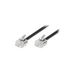 Wentronic Goobay Modularanschlusskabel, Schwarz, 6 m - RJ11/RJ14-Stecker (6P4C) auf RJ11/RJ14-Stecker (6P4C) (50318)