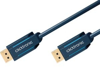 ClickTronic DisplayPort-Kabel 3 m Blau
