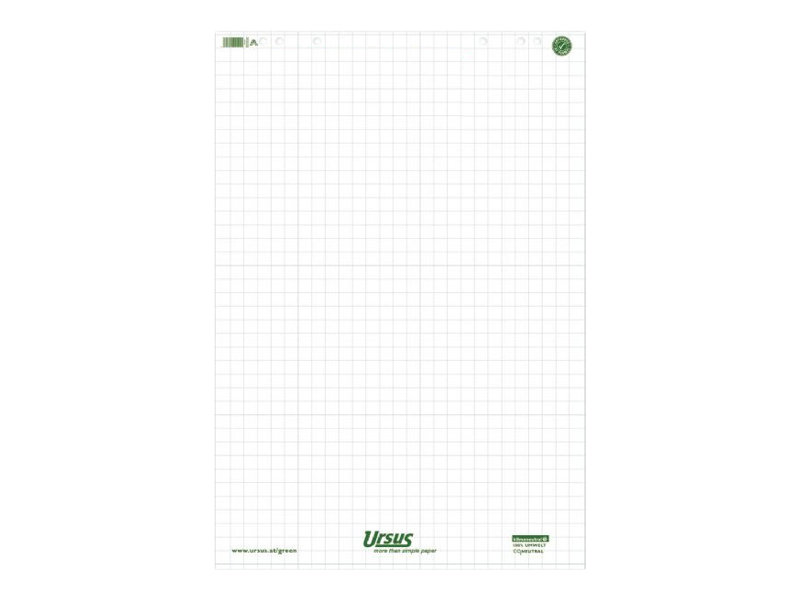 Ursus Green Flipchart-Pad 680 x 990 mm 20 Blatt 80 g/m² Kariert, Weiß