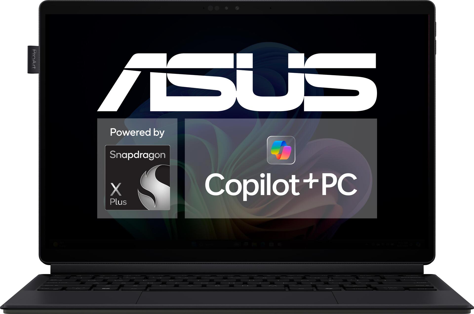 ASUS ProArt PZ13 HT5306QA-LX004W Qualcomm Snapdragon X1-P42-100 Laptop 33,8 cm (13.3") Touchscreen 3K 16 GB LPDDR5x-SDRAM 1 TB SSD Wi-Fi 7 (802.11be) Windows 11 Home Schwarz (90NB1441-M000Z0)