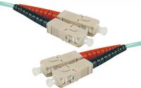 exertis Connect LWL Patchkabel HD, 50/125 µm, OM3-Faser, SC Duplex Stecker/Stecker, aqua, 50,0 m UPC UPC-Schliff - Standard: IEC 61754 / 61755 ? ISO 11801- Einfügedämpfung: = 25 dB- HD (High Density) = hohe Packungsdichte- Durchmesser: 2 mm (393238)