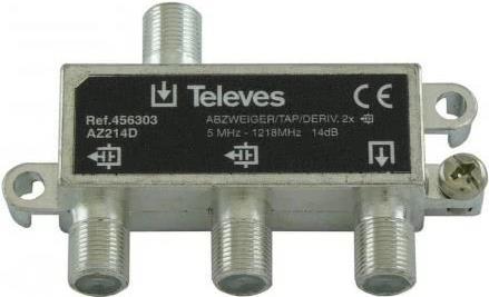 TELEVES AZ214D 2-fach Abzweiger 5-1218 MHz AD:14dB 456303 (AZ214D)