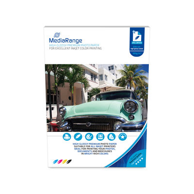 MediaRange MRINK117 Fotopapier A4 180 g/m² Hochglänzend Weiß