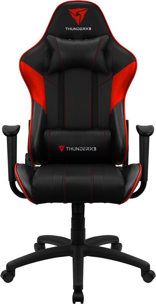 ThunderX3 EC3BR Videospiel-Stuhl PC-Gamingstuhl Gepolsterter Sitz Schwarz, Rot (AERO-EC3-BR)