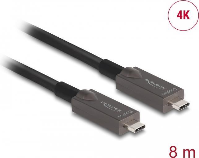 DELOCK Aktives Optisches USB-C? Video + Daten + PD Kabel 8 m (84147)