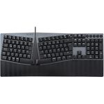 Perixx PERIBOARD-535 DE BR, Kabelgebundene ergonomische mechanische Tastatur - flache braune taktile Schalter (PERIBOARD-535 DE BR)