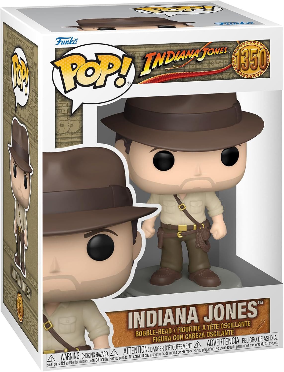 Funko Pop! Indiana Jones Sammelfigur Vinyl 12,3 cm hoch Braun Grau Fensterbox