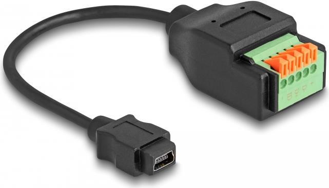 Delock USB-Adapter 5-poliger Anschlussblock zu mini-USB Typ B (W) (66252)