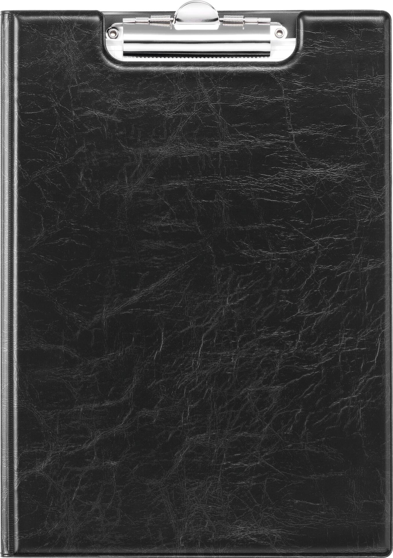 DURABLE Klemmbrett-Mappe, DIN A4, schwarz, aus Weichfolie mit Kartonverstärkung, große Dreiecktasche