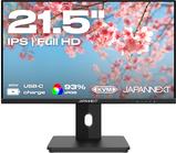 JAPANNEXT Monitor 21,5" IPS Full HD (1920x1080) | HDR | USB-C-Aufladung (65W) Höhen- & Neigungsverstellung (HSP) Integrierte Lautsprecher | G-Sync/FreeSync (JN-I215FLFHSP-C65W)