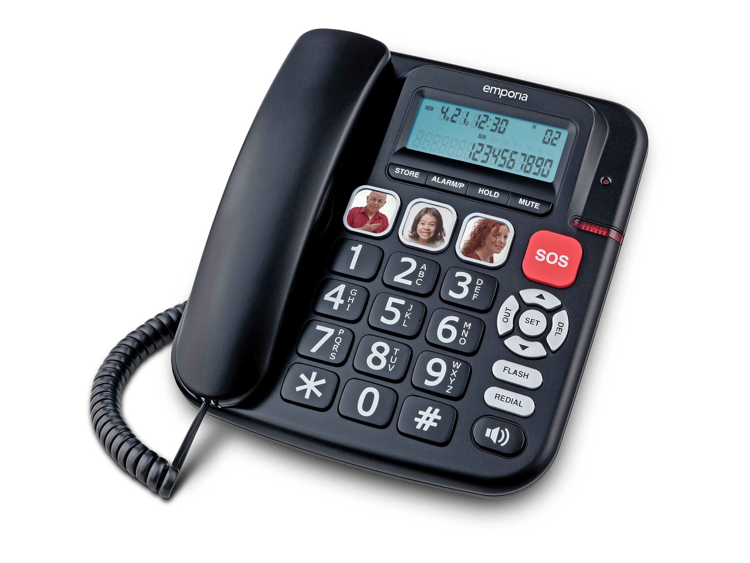 Emporia KFT20 Schnurgebundenes Analog-Telefon Schwarz