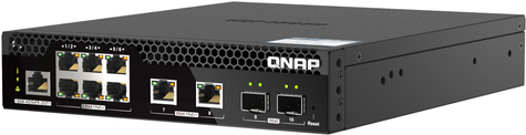 QNAP QSW-M2106PR-2S2T Netzwerk-Switch Managed L2 10G Ethernet (100/1000/10000) Power over Ethernet (PoE) 1U Schwarz (QSW-M2106PR-2S2T) (geöffnet)