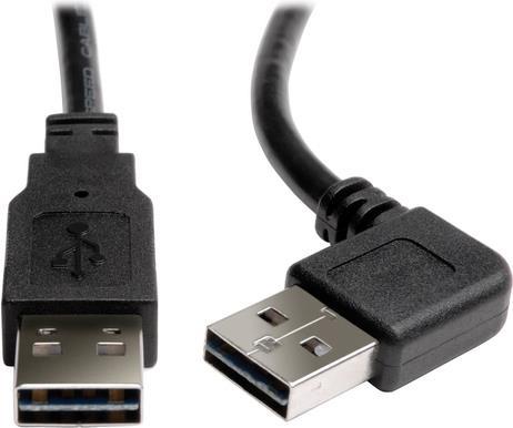 EATON TRIPPLITE Universal Reversible USB 2.0 Cable Right/Left-Angle Reversible A to Reversible A M/M 3ft. 0,91m (UR020-003-RA)