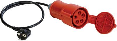 32 A CEE-Kupplung auf Schutzkontaktstecker Passend für Details VDE 0701/0702 (044123)