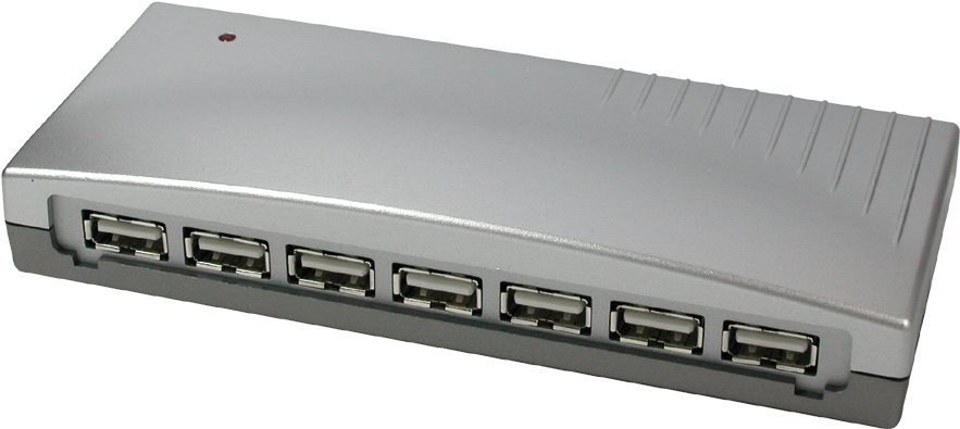 EXSYS EX-1171 7-Port USB 2.0 Hub Silber