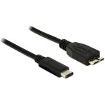 Delock Kabel SuperSpeed USB 10 Gbps (USB 3.1, Gen 2) USB Type-C™ Stecker > USB Typ Micro-B Stecker 1 m schwarz (83677)