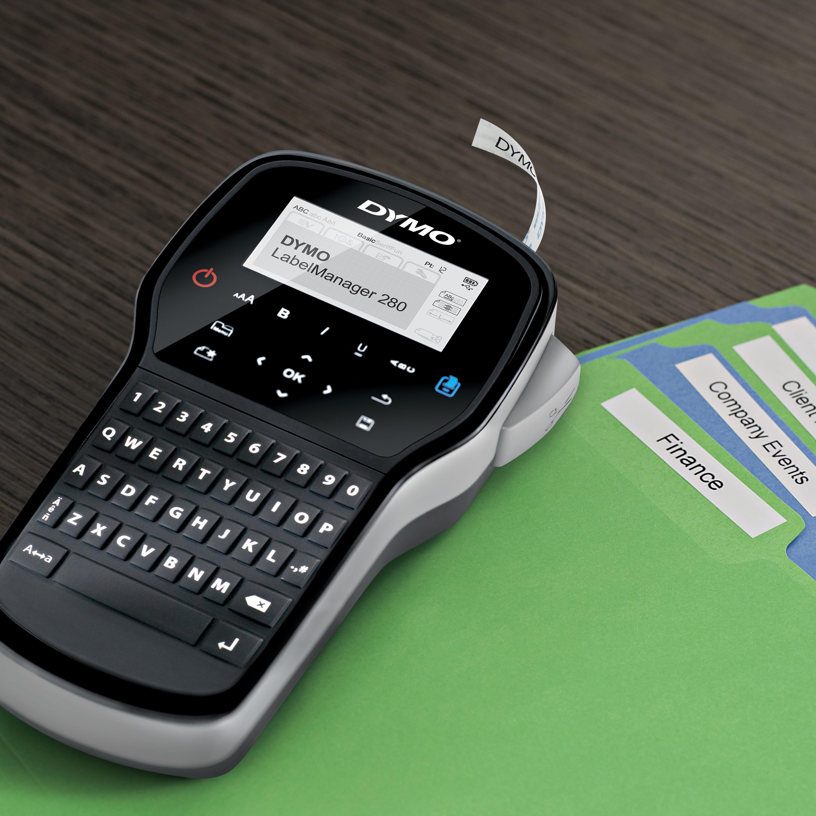 DYMO LabelMANAGER 280 Etikettendrucker 180 dpi Schwarz, Silber
