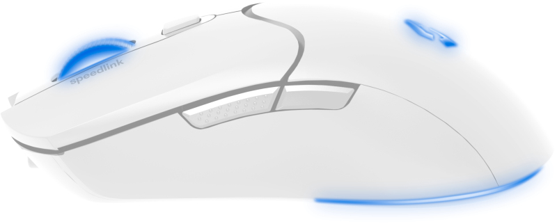 SPEEDLINK VELOX Gaming Maus Kabellos Optisch 4800 DPI 5 Tasten RGB Aufladbar Weiß