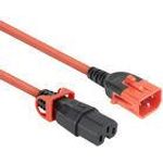 ACT Powercord C14 IEC Lock+ Dual Locking - C15 IEC Lock+ red 2 m, PC3873 (PL0062)