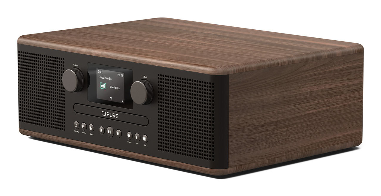 Pure Classic C-D6 Audiosystem 30 W Stereo Schwarz, Walnuss