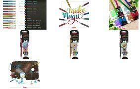 Pentel Hybrid Gel-Tintenroller Glitter Pen Dual Metallic Strichstärke: 0,5 mm, zwei Strichfarben, Glitter-Effekt, - 1 Stück (K110-4DM)