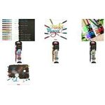 Pentel Hybrid Gel-Tintenroller Glitter Pen Dual Metallic Strichstärke: 0,5 mm, zwei Strichfarben, Glitter-Effekt, - 1 Stück (K110-4DM)