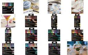 POSCA Pigmentmarker PC-5M, 8er Set Porträtfarben wasserfest, lichtbeständig, geruchsfrei, Rundspitze, - 1 Stück (PC5M/8APF ASS77)