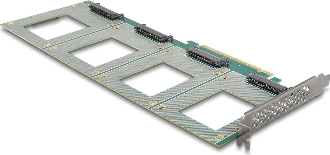 Delock PCI Express 4.0 x16 Karte zu 4 x intern U.2 NVMe SFF-8639 - Bifurcation (LxB: 288 x 122 mm) (90169) (B-Ware) (geöffnet)