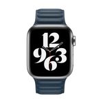 Apple Lederarmband mit Endstück für Watch 40mm baltischblau S (MY982ZM/A)