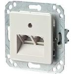 Metz Connect UPk Unterputz-Anschlusseinheit, Universal-Anschlussdose, UAE design, 2xRJ45, Klemme Miniklemme (130064111-I)