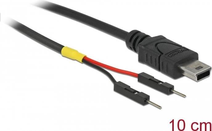 Delock USB Stromkabel Mini-B auf 2 x Pfostenstecker einzeln Strom 10 cm (85412)