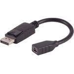 S/CONN maximum connectivity DisplayPort 1.2 Adapter, DisplayPort Stecker auf Mini DisplayPort Buchse, 4K, 0,2m (10-01031)