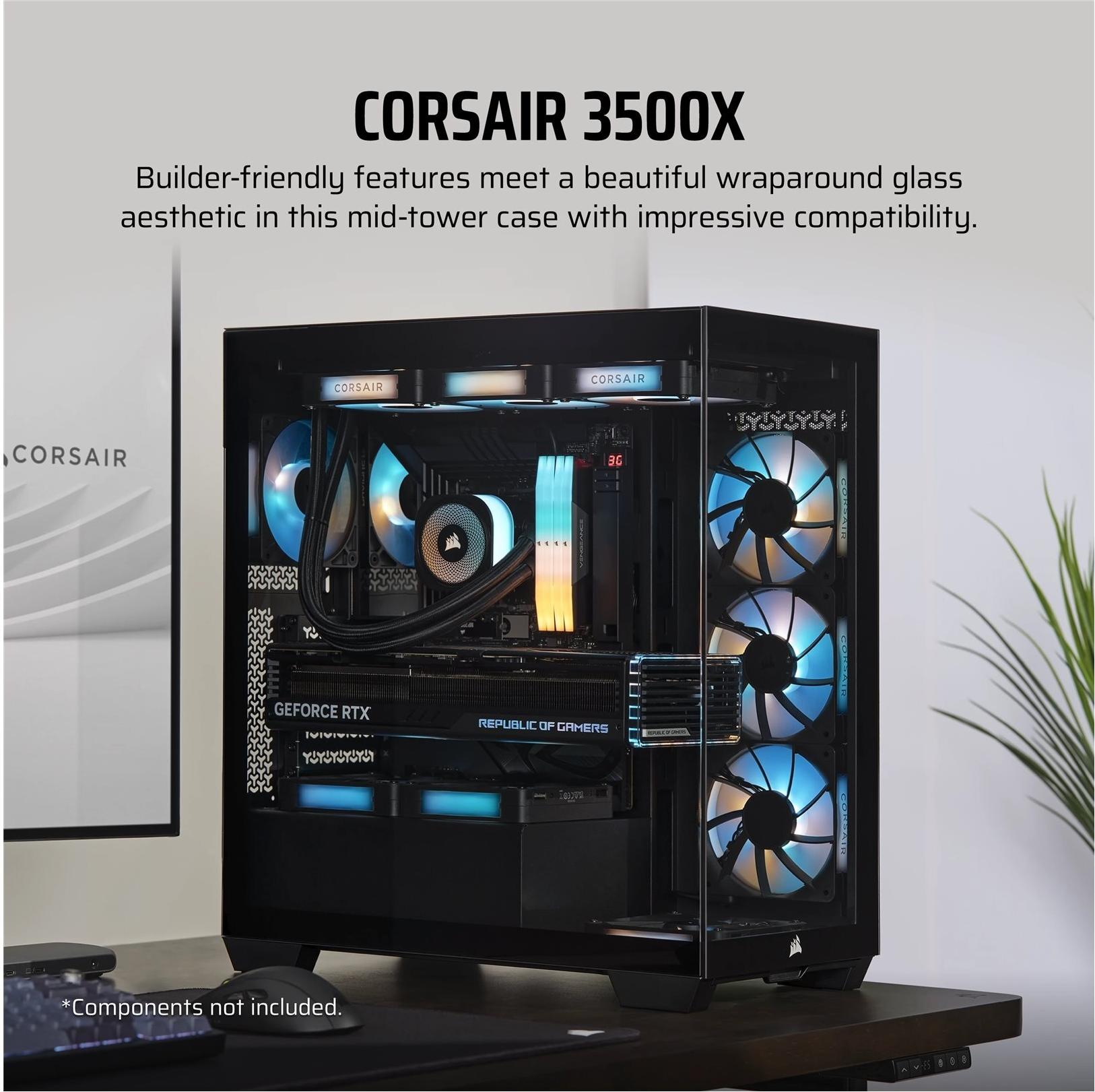 Corsair 3500X Mid Tower Schwarz