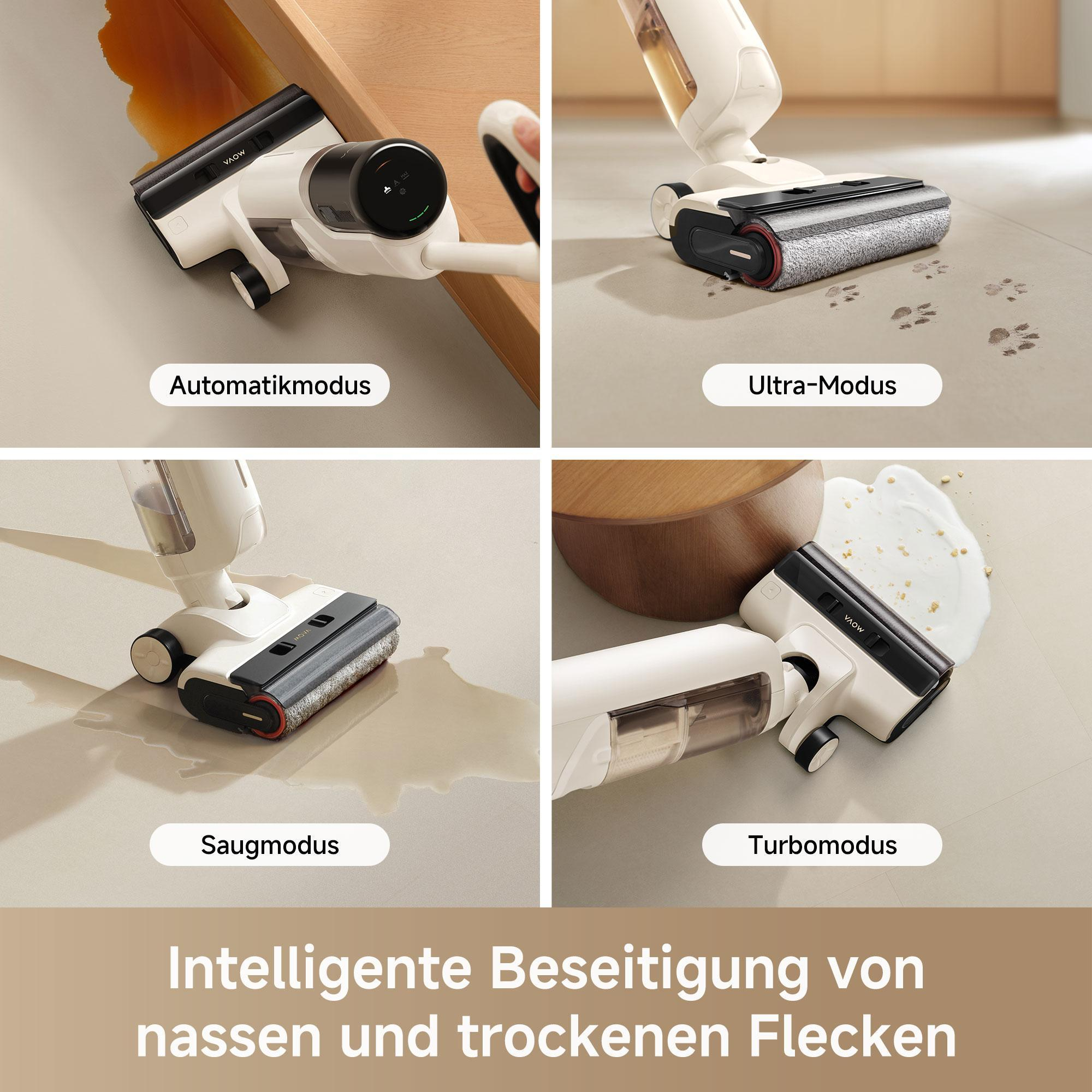 MOVA K30 Nass- und Trockensauger Akku 18000 Pa Schwarz, Weiß