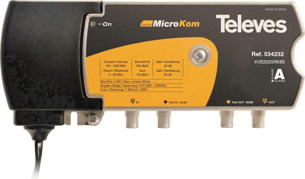 Televes BK-Verstärker KVE2025RK85 20/25dB m.RK 5-85MHz 20dB 1 (KVE2025RK85)
