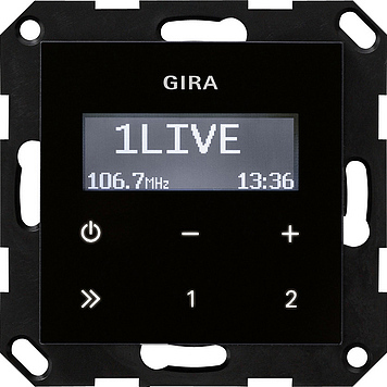 GIRA 228405 Radio Uhr Digital Schwarz (228405)