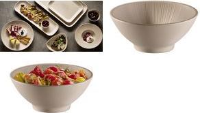 APS Schale NERO, rund, Durchmesser: 160 mm, sand aus Melamin, stapelbar, spülmaschinengeeignet, hitze - 1 Stück (85411)