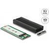 Delock Externes Gehäuse für M.2 NVMe PCIe SSD mit SuperSpeed USB 10 Gbps (USB 3.1 Gen 2) USB Type-C™ Buchse (42600)
